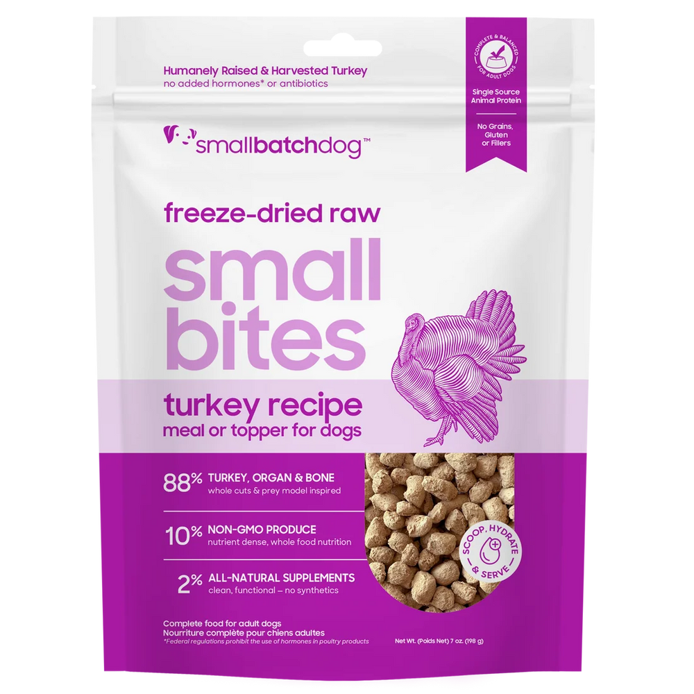 Small Batch Dog Freeze Dried Food Turkey, Small Bites