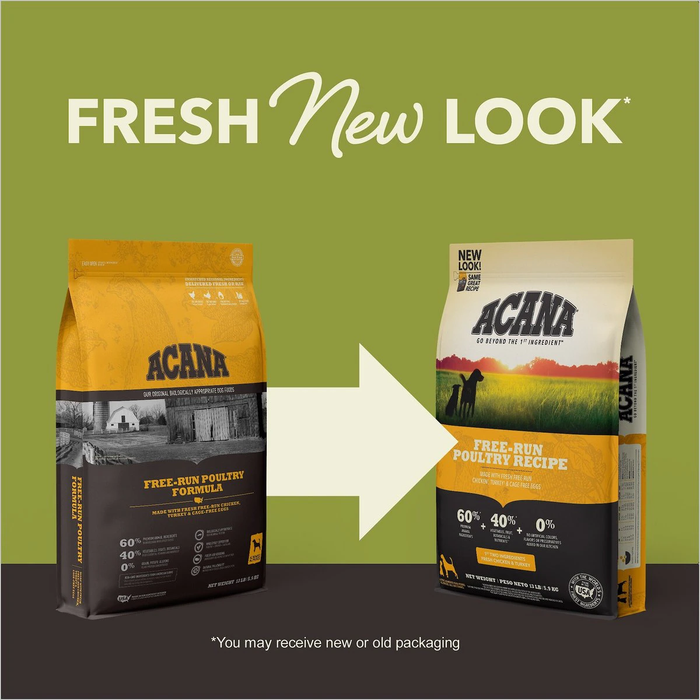Acana 60% Grain Free Dog Dry Food Free-Run Poultry