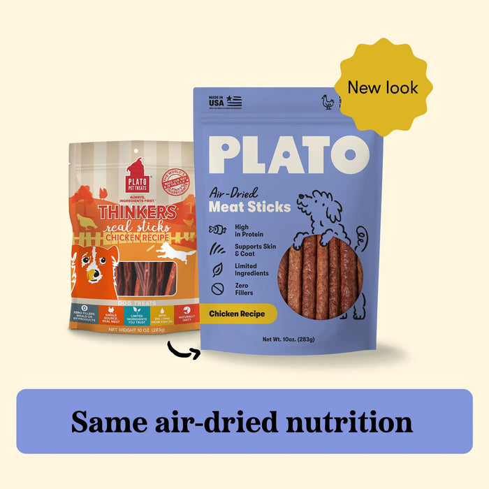 Plato Thinkers Dog Treats Chicken, 10oz