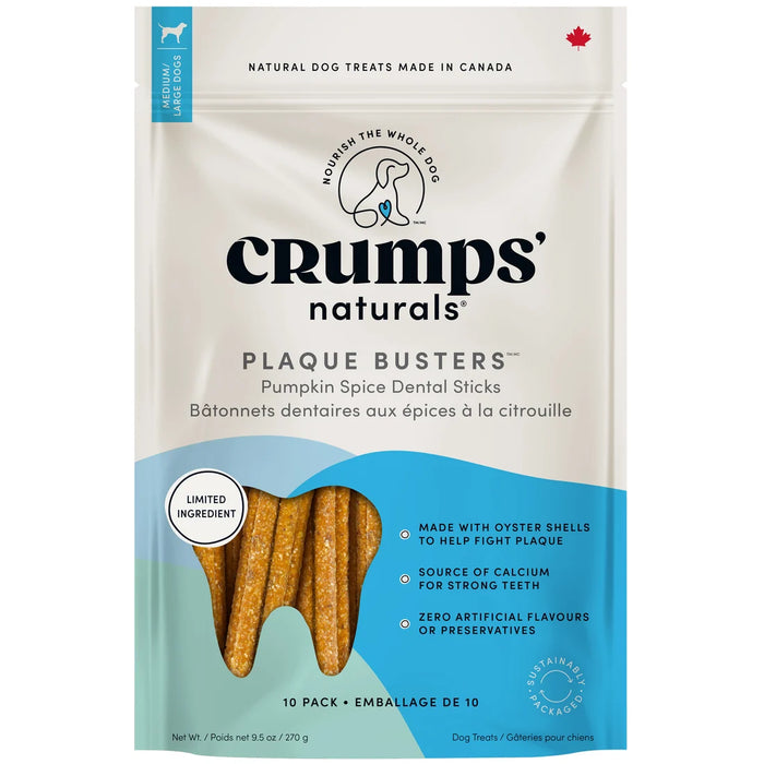 Crumps Naturals Plaque Busters Dog Chew Pumpkin Spice