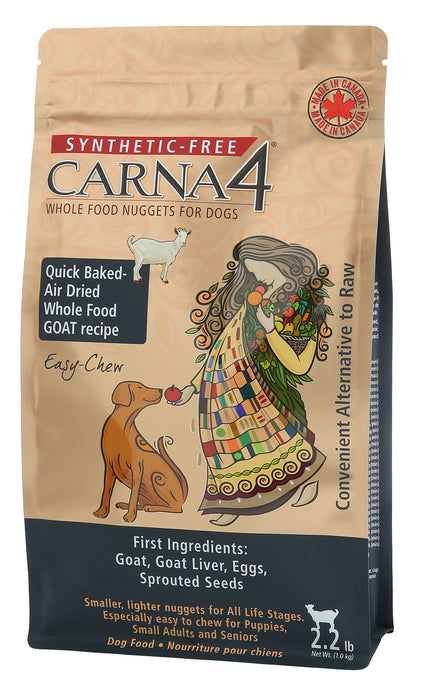 Carna4 Synthetic-Free Grains Dog Dry Food Easy-Chew Goat
