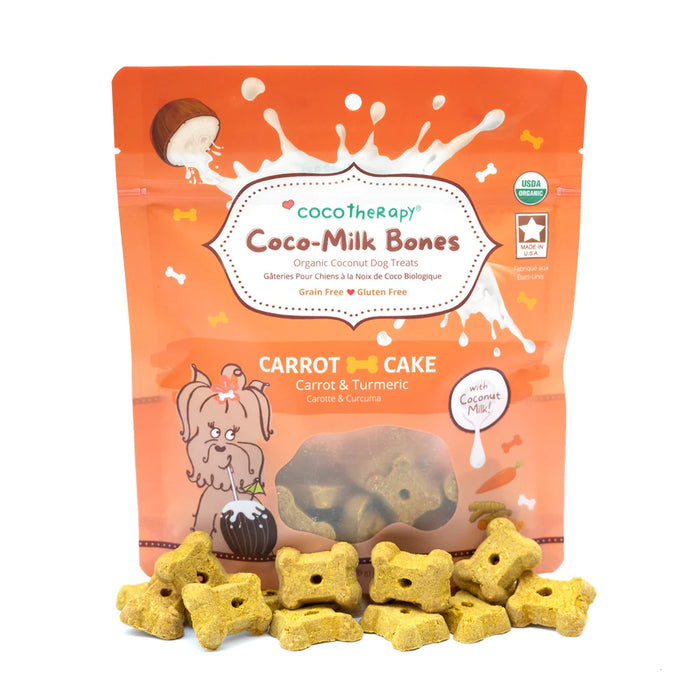 Coco Therapy Coco-Milk Bones Dog Treats Carrot Cake