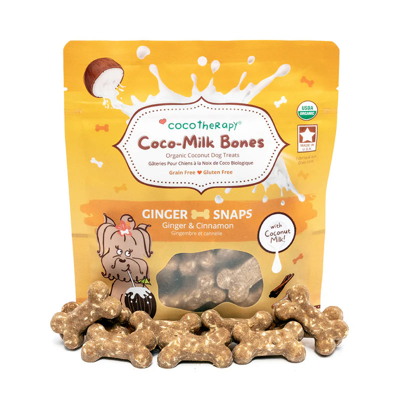 Coco Therapy Coco-Milk Bones Dog Treats Ginger Snaps