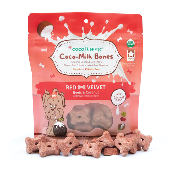 Coco Therapy Coco Milk Bones Dog Treats Red Velvet On Sale At NJ Pet Store