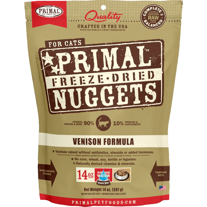 Primal Cat Freeze Dried Food Nuggets Venison