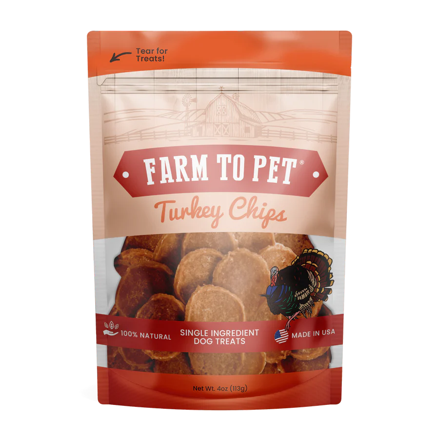 Farm to Pet Treats Turkey Chips, 4 oz