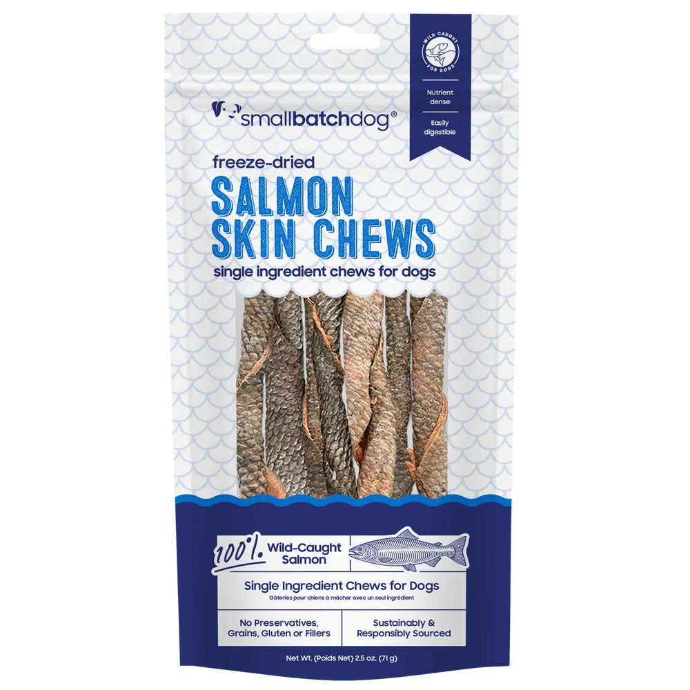 Small Batch Dog Freeze Dried Treats Salmon Skin