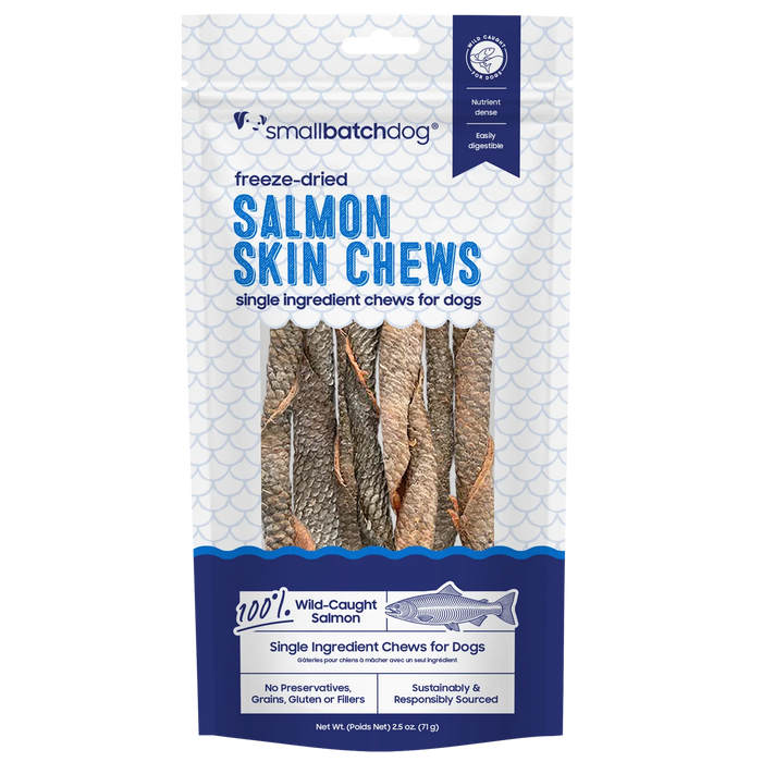 Small Batch Dog Freeze Dried Treats Salmon Skin