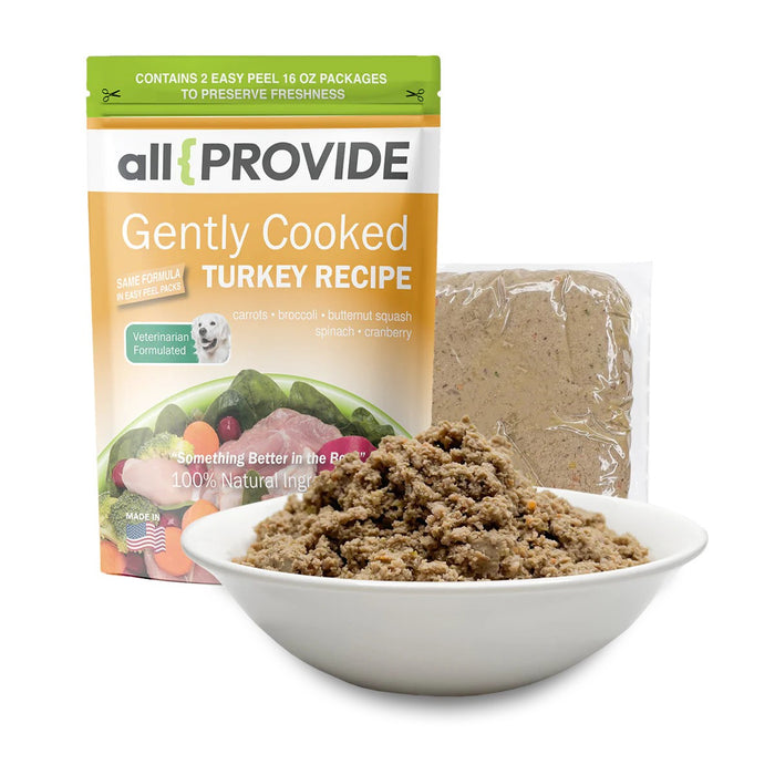All Provide Dog Frozen Gently Cooked Food Turkey