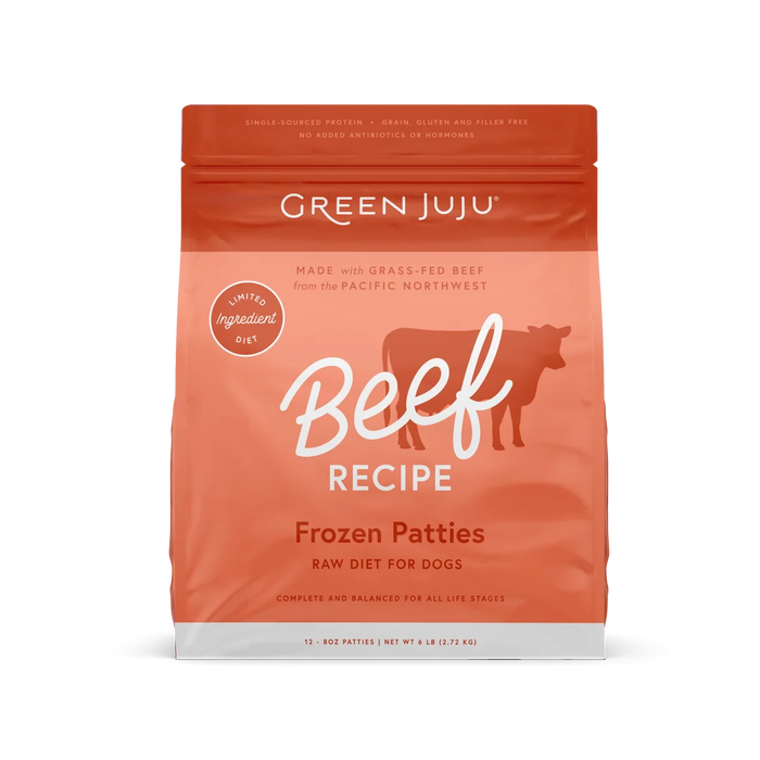Green Juju Dog Frozen Raw Food Beef