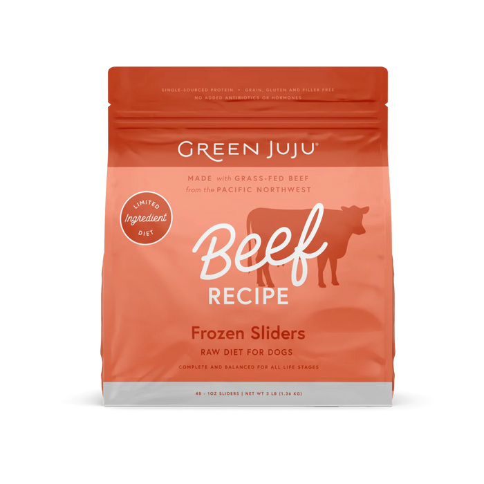 Green Juju Dog Frozen Raw Food Beef