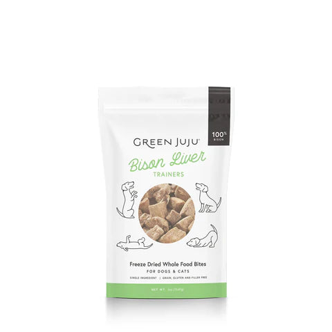 Green Juju Dog Training Treats Bison Liver, 3oz