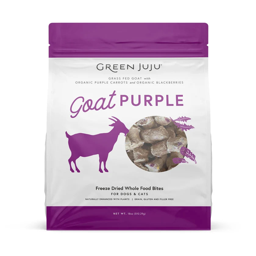 Green Juju Dog Freeze Dried Whole Food Bites, Goat Purple