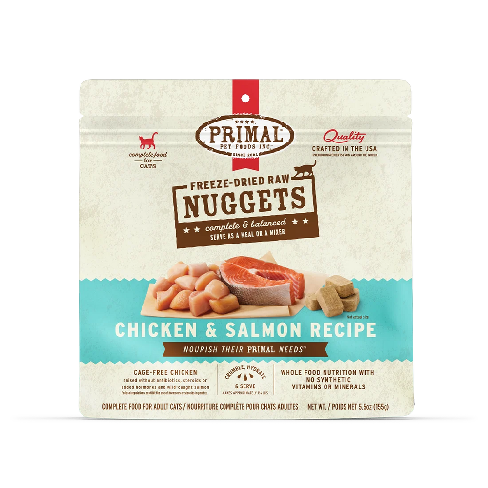 Primal Cat Freeze Dried Food Nuggets Chicken & Salmon