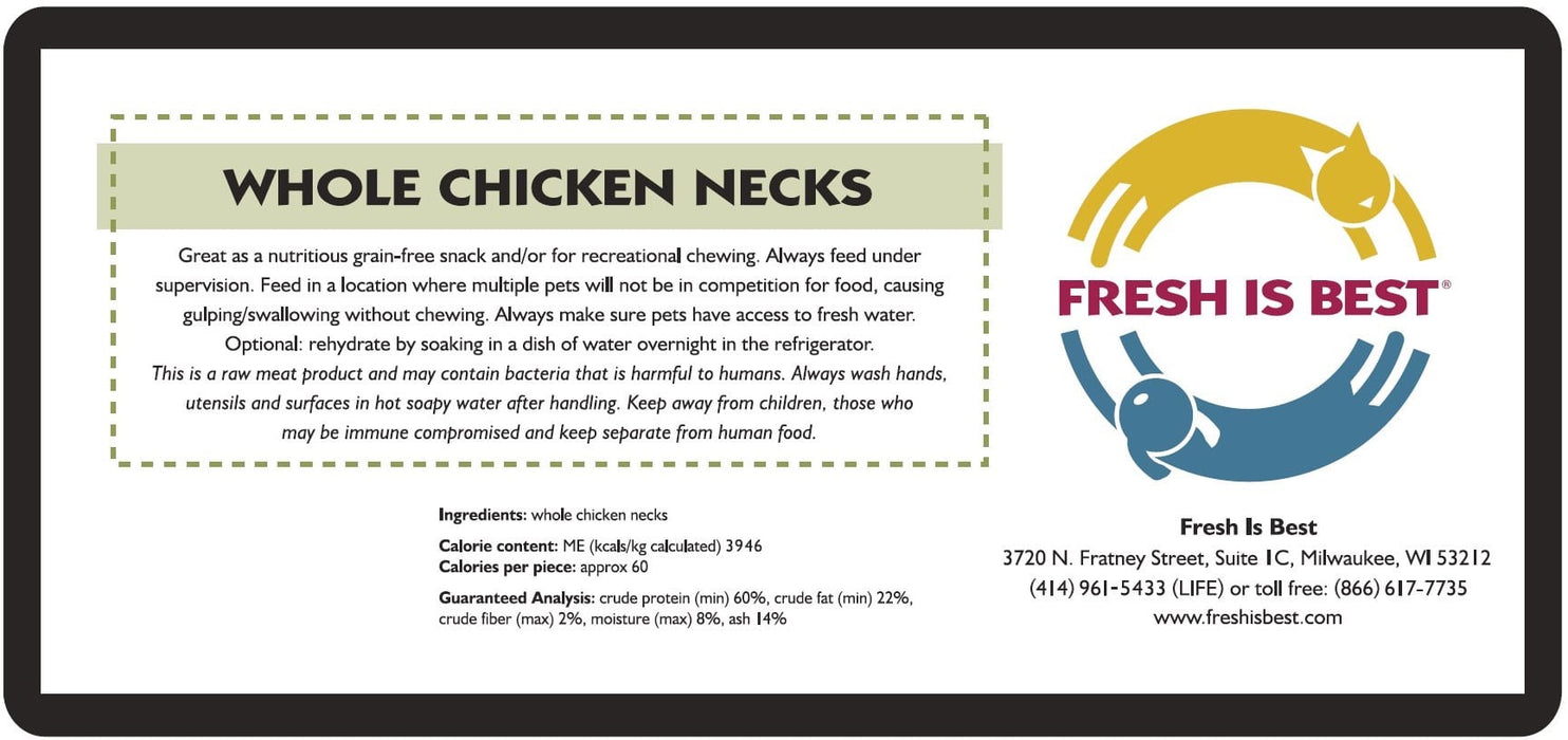 Fresh Is Best Freeze Fried Treats Chicken Necks, 3.5oz