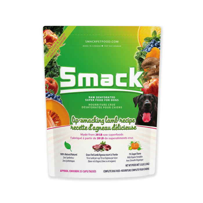 Smack Dehydrated Dog Food Lip-Smacking Lamb