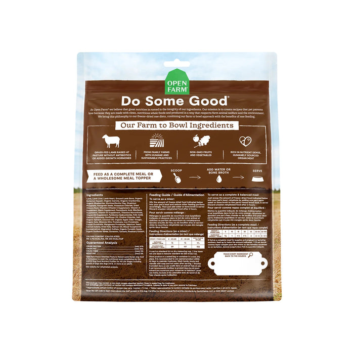 Open Farm Dog Freeze Dried Food Lamb