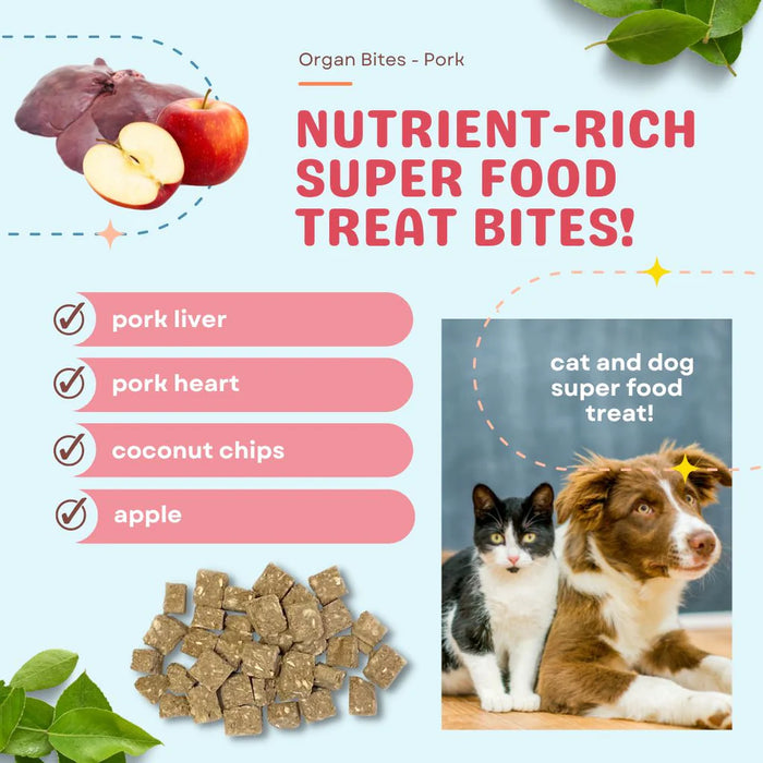 Coco Therapy Organ Bites Dog Treats Pork & Apples