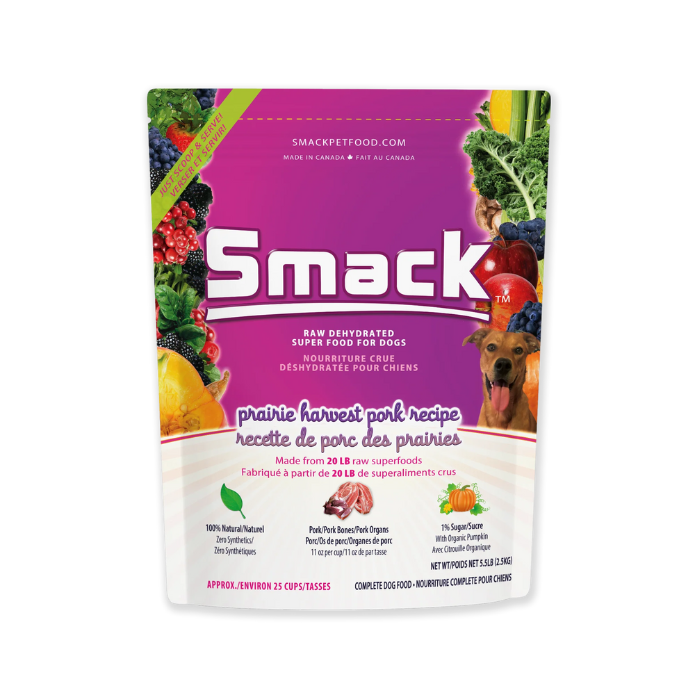 Smack Dehydrated Dog Food Prairie Harvest Pork