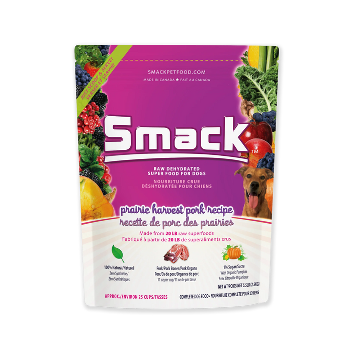 Smack Dehydrated Dog Food Prairie Harvest Pork