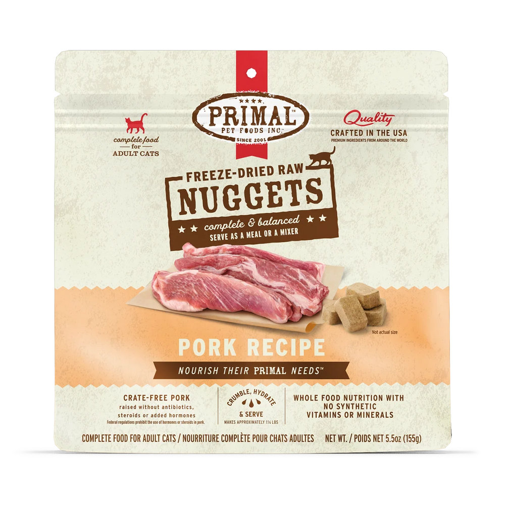 Primal Cat Freeze Dried Food Nuggets Pork