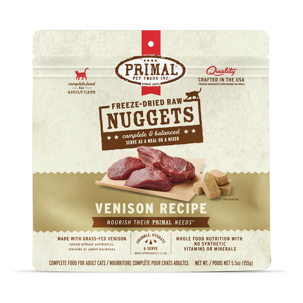 Primal Cat Freeze Dried Food Nuggets Venison