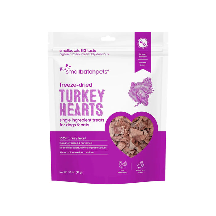 Small Batch Freeze Dried Treats Turkey Hearts
