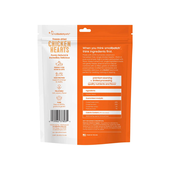 Small Batch Freeze Dried Treats Chicken Hearts