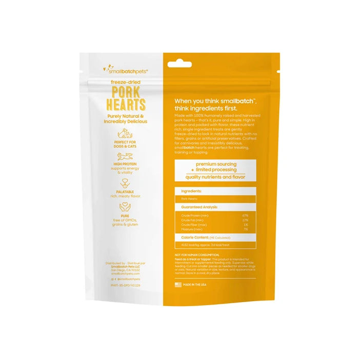 Small Batch Freeze Dried Treats Pork Hearts