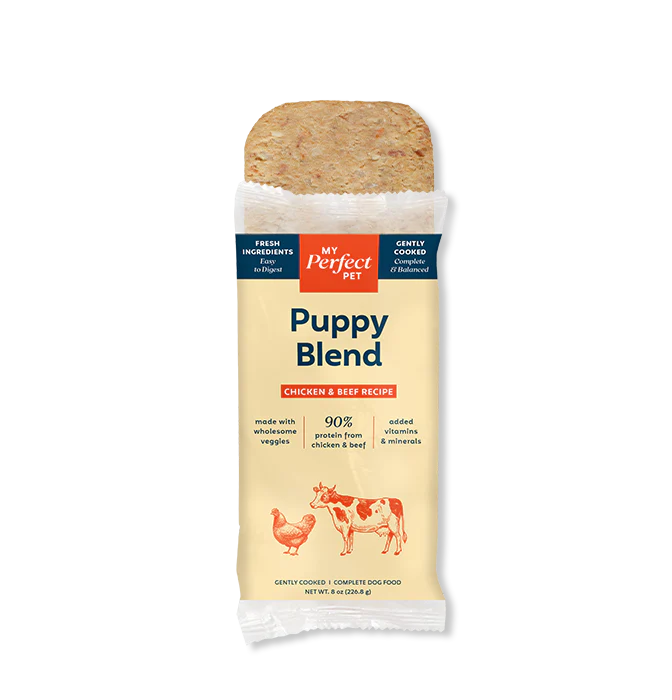 My Perfect Pet Dog Frozen Gently Cooked Food Puppy Chicken & Beef (New Formula)