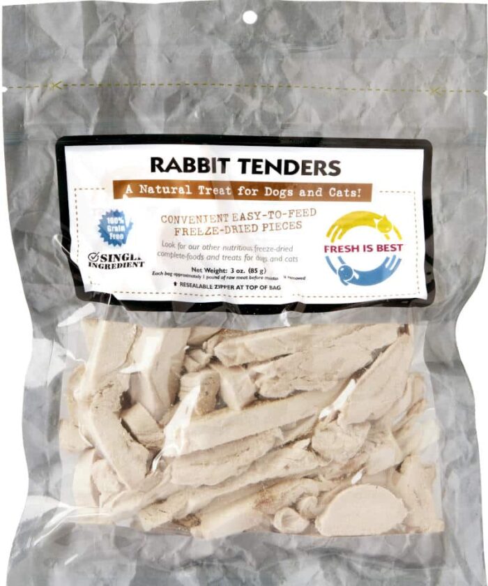 Fresh is Best Freeze Dried Treats, Rabbit Breast Tenders 3oz