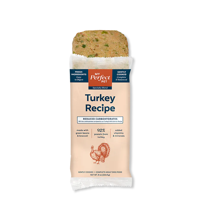 My Perfect Pet Dog Frozen Gently Cooked Food Reduced Carbohydrates Turkey (New Formula)
