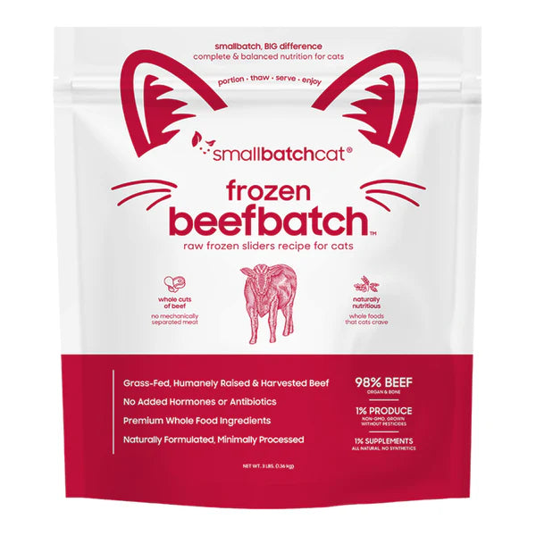 Small Batch Cat Frozen Raw Food Sliders Beef