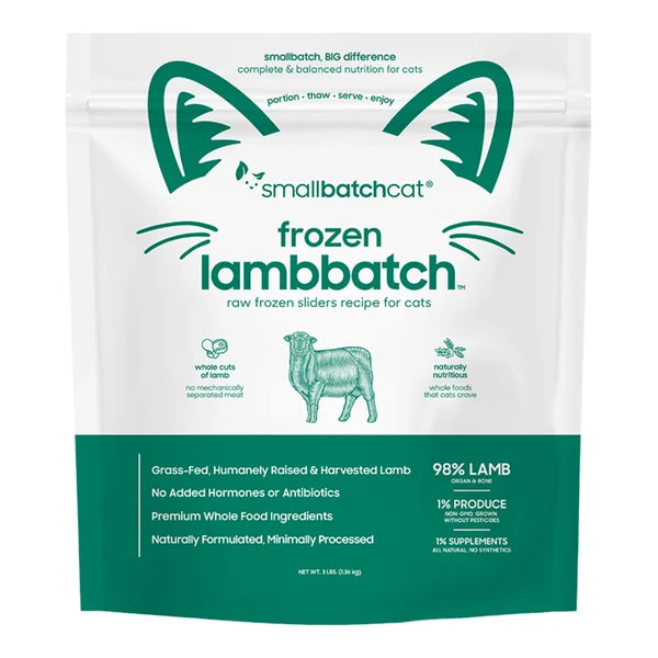 Small Batch Cat Frozen Raw Food Sliders Lamb