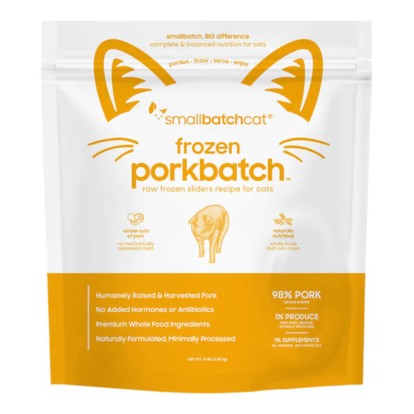 Small Batch Cat Frozen Raw Food Sliders Pork