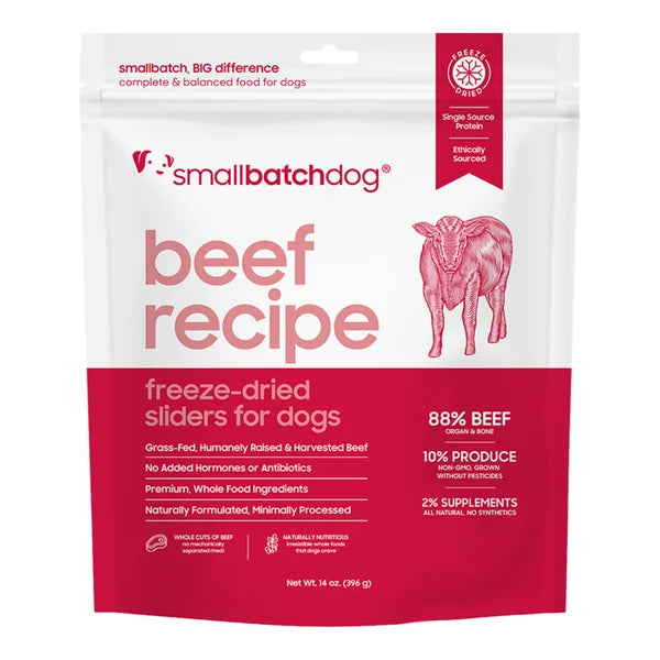 Small Batch Dog Freeze Dried Food Sliders Beef