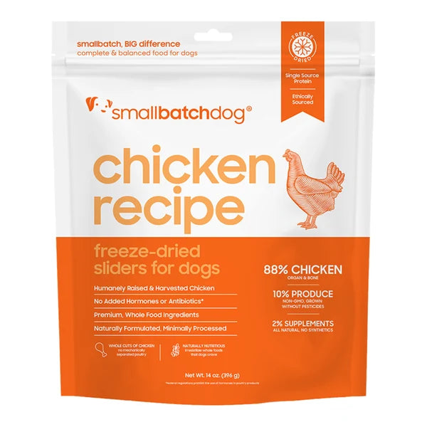 Small Batch Dog Freeze Dried Food Sliders Chicken