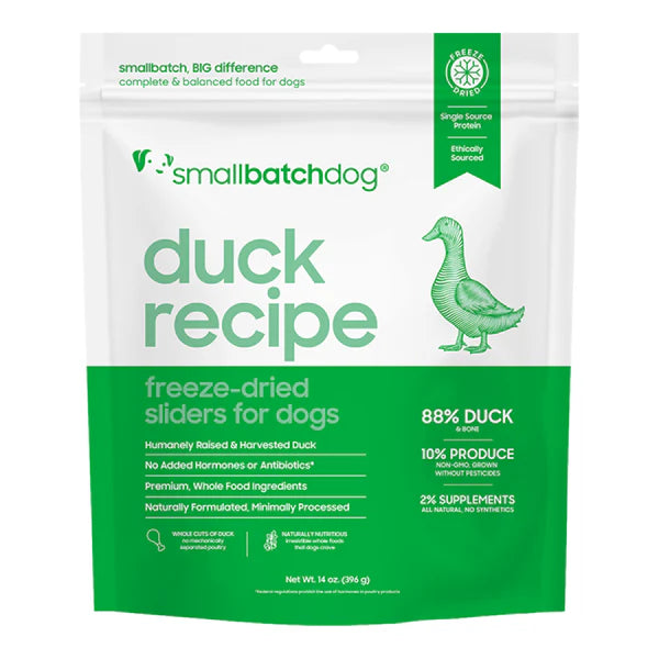 Small Batch Dog Freeze Dried Food Sliders Duck
