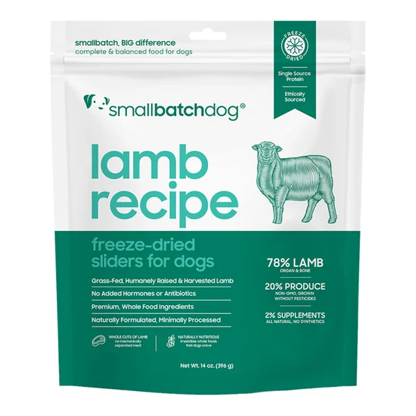 Small Batch Dog Freeze Dried Food Sliders Lamb