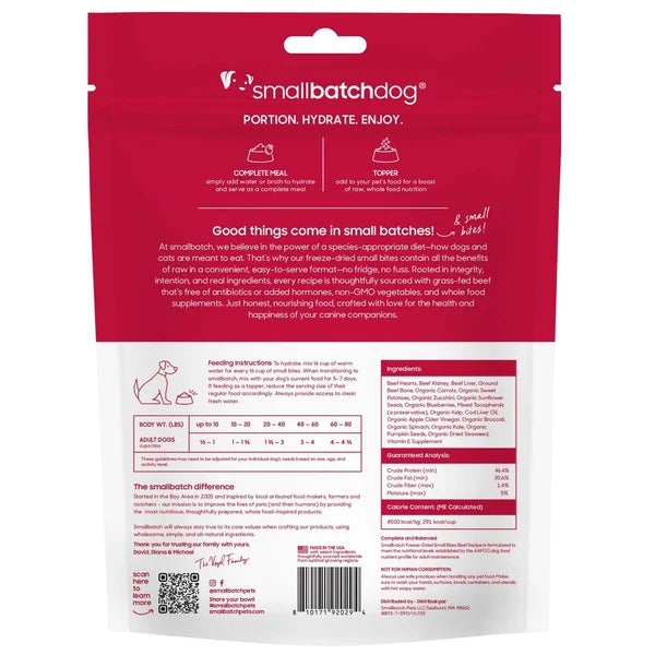 Small Batch Cat & Dog Freeze Dried Food Small Bites Beef