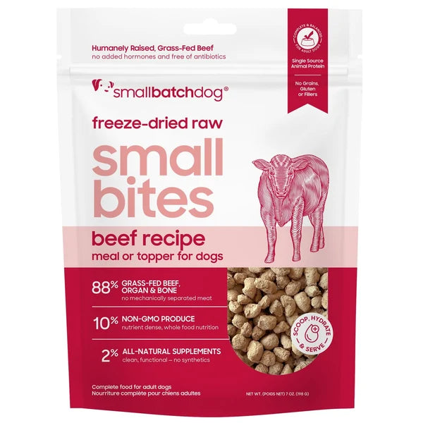 Small Batch Cat & Dog Freeze Dried Food Small Bites Beef