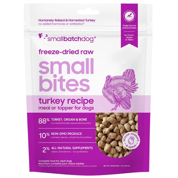Small Batch Cat & Dog Freeze Dried Food Small Bites Turkey