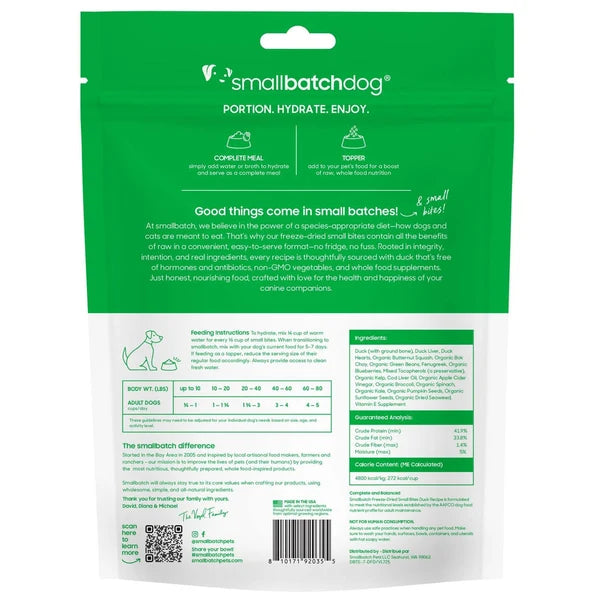 Small Batch Cat & Dog Freeze Dried Food Small Bites Duck