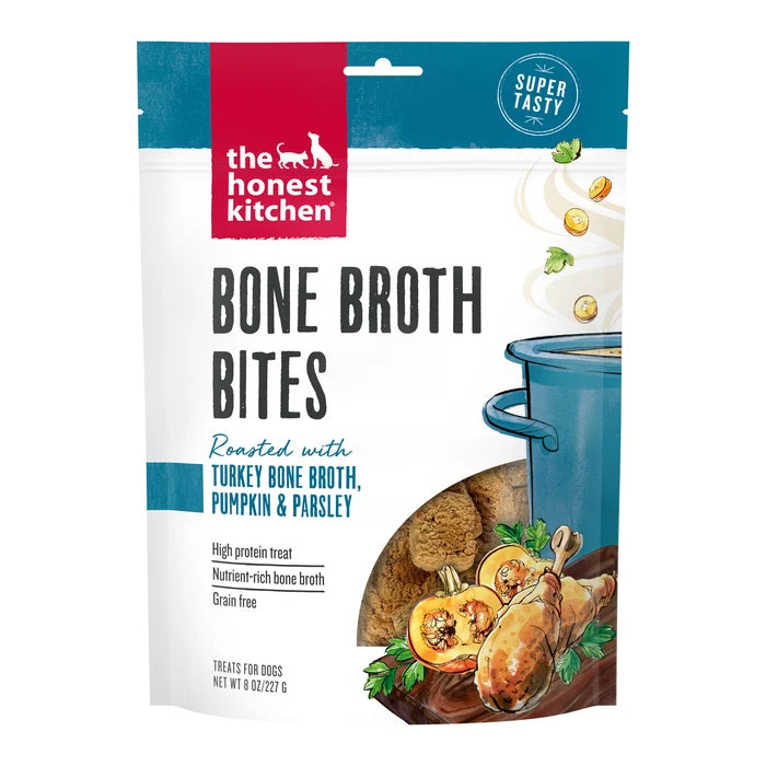 The Honest Kitchen Dog Turkey Bone Broth Bites with Pumpkin