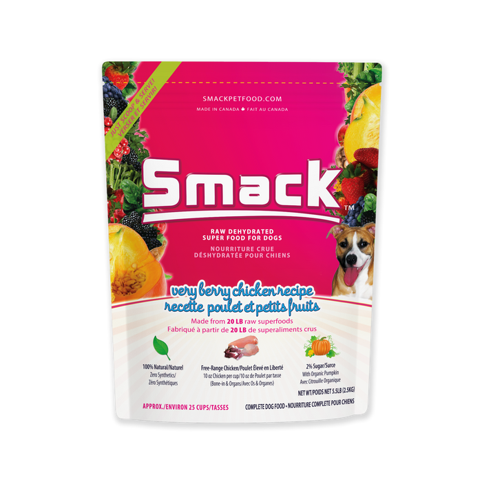 Smack Dehydrated Dog Food Very Berry Chicken