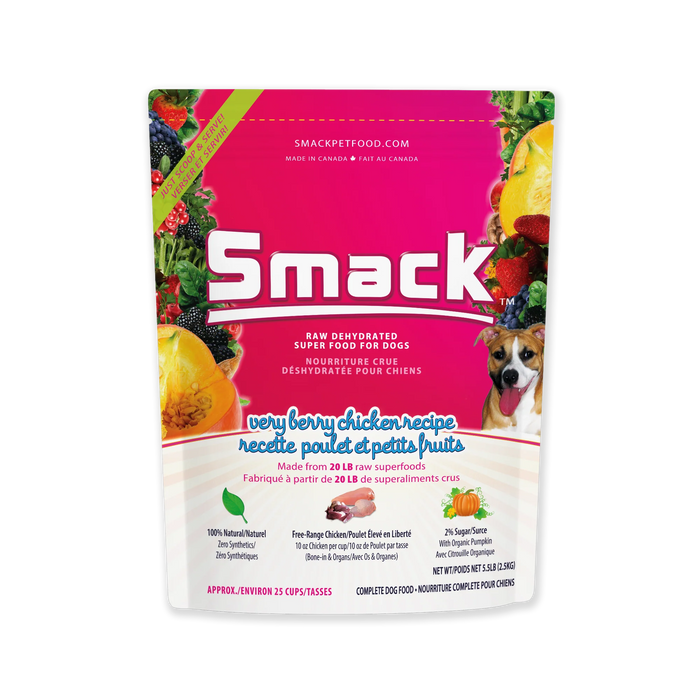 Smack Dehydrated Dog Food Very Berry Chicken