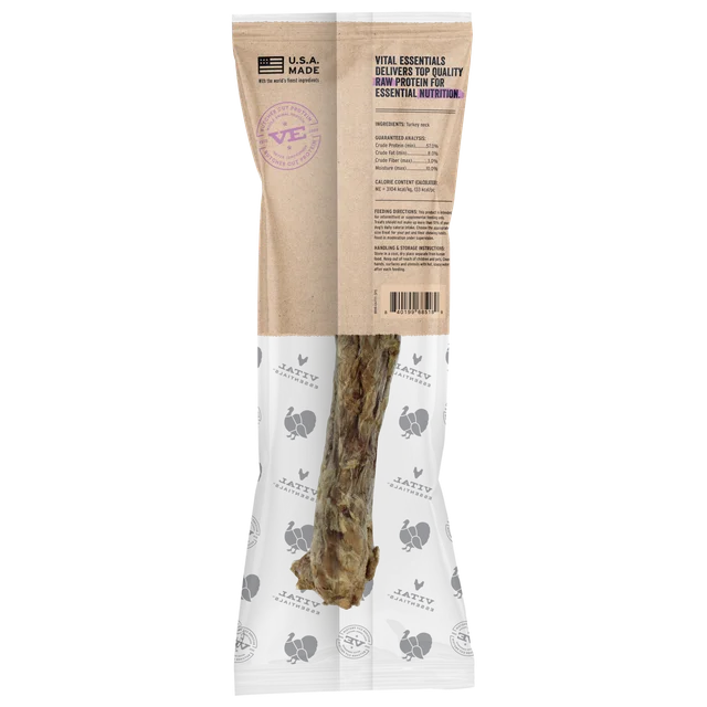 Vital Essentials Dog Freeze Dried Raw Bar Turkey Neck