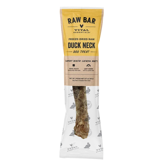 Vital Essentials Dog Freeze Dried Raw Bar Duck Neck