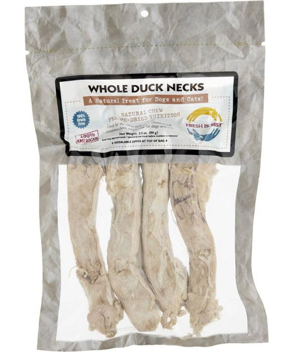 Fresh is Best Freeze Dried Treats, Duck Neck 3.5 oz