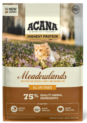 ACANA Meadowlands Dry Cat Food, 10 lbs